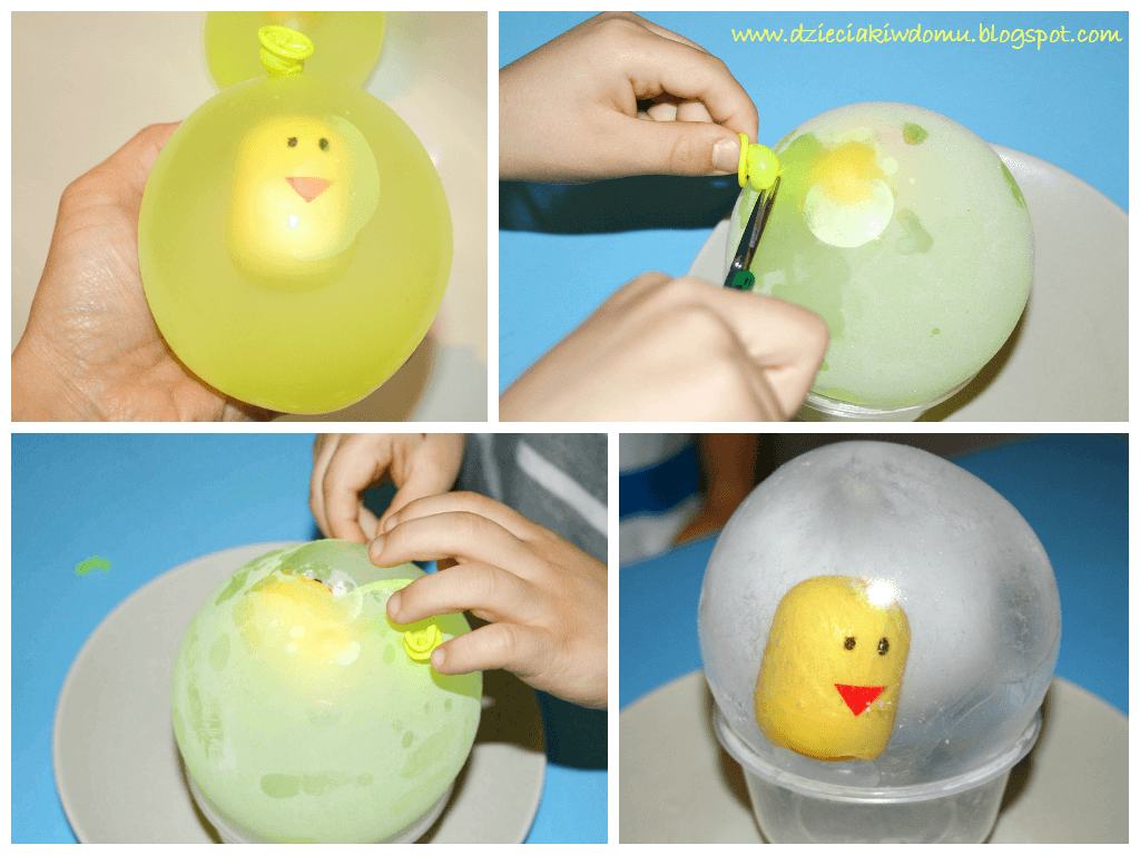 Rozpuszczanie lodowego jaja - zabawa dla dzieci na upalny dzień