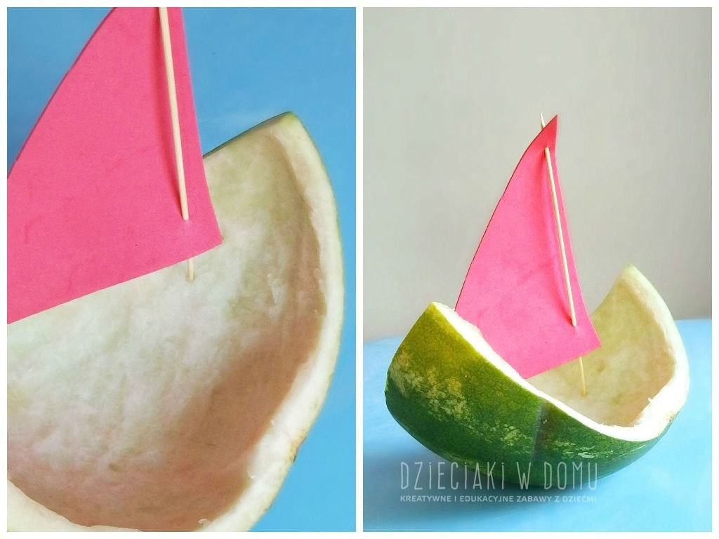 arbuzowe łódki - kreatywna zabawa dla dzieci