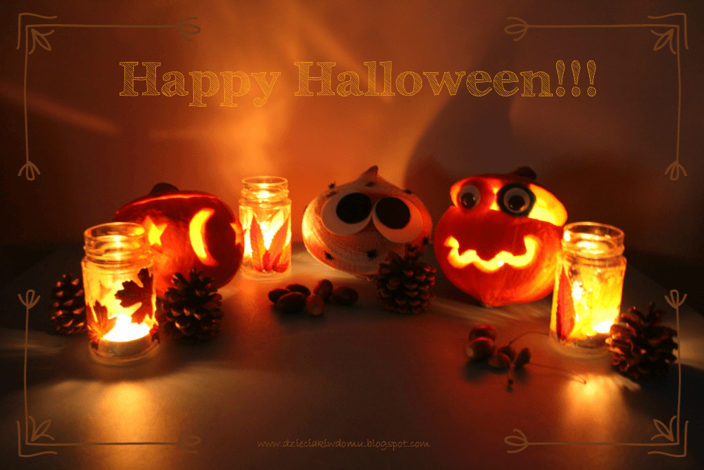 Lampiony z dyni, dyniowe stworki - dekoracja na Halloween