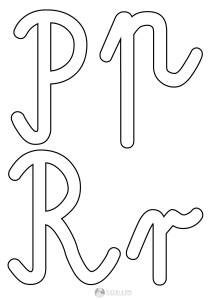 szablon liter P p R r