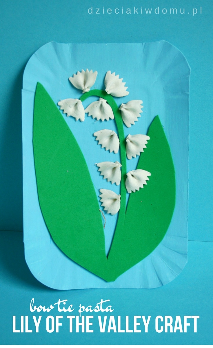 bow tie pasta lily of the valley craft for kids