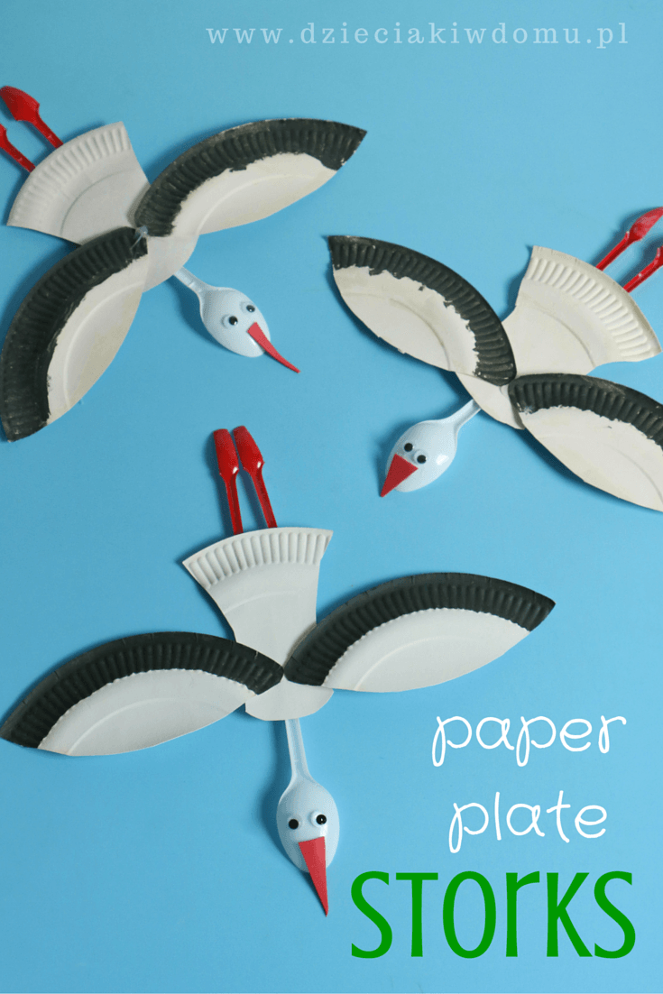 paper plate stork craft for kids