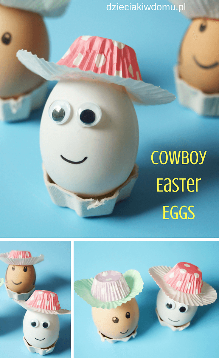 cowboy easter eggs craft idea for kids