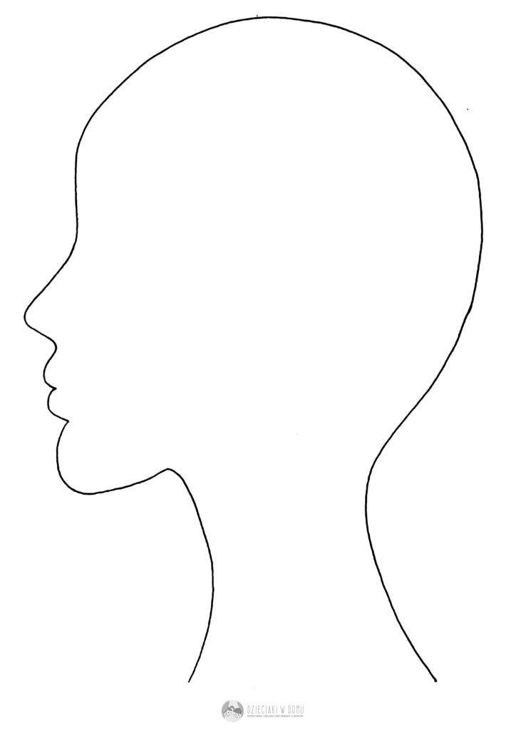 profil głowy szablon
