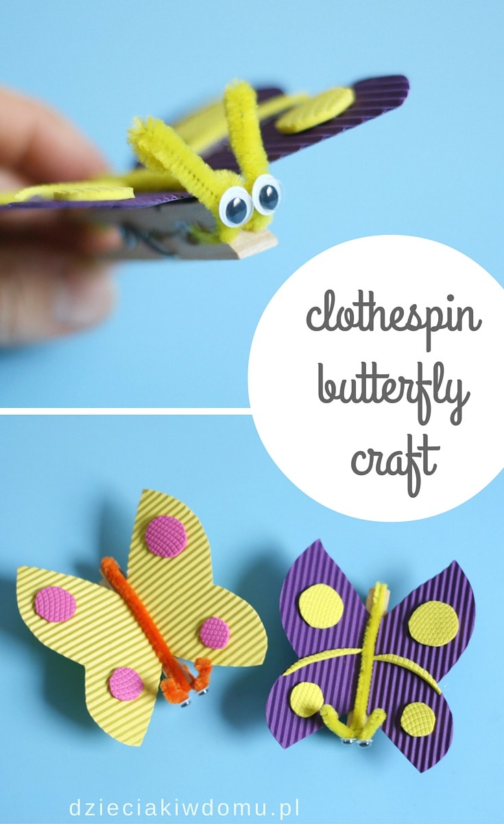 clothespin butterfly craft for kids