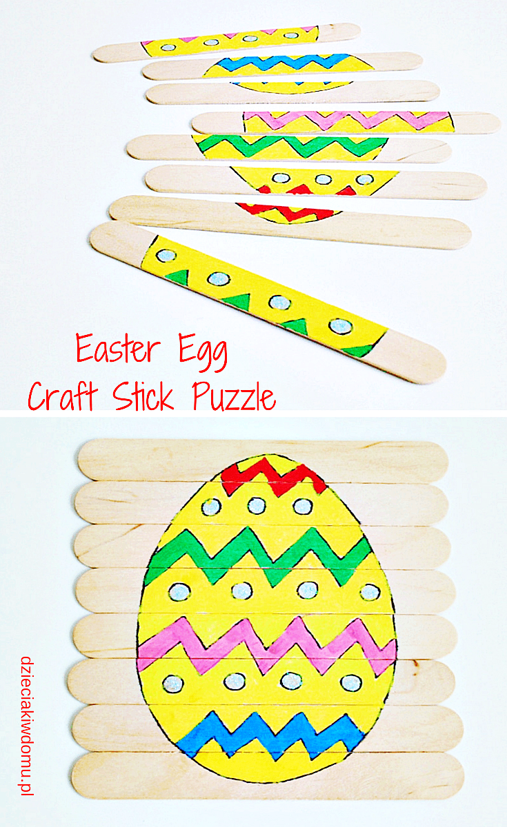 easter egg craft stick puzzle
