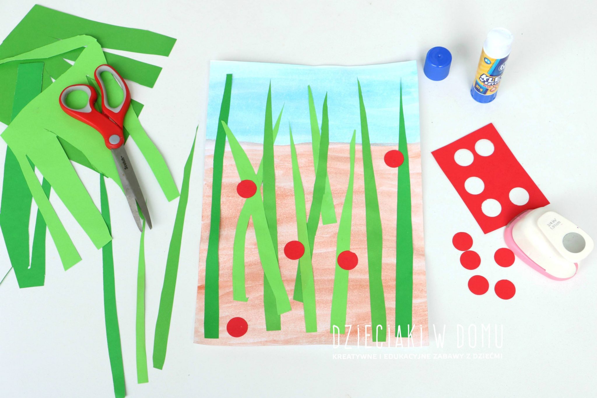 biedronki - wiosenna praca plastyczna dla dzieci