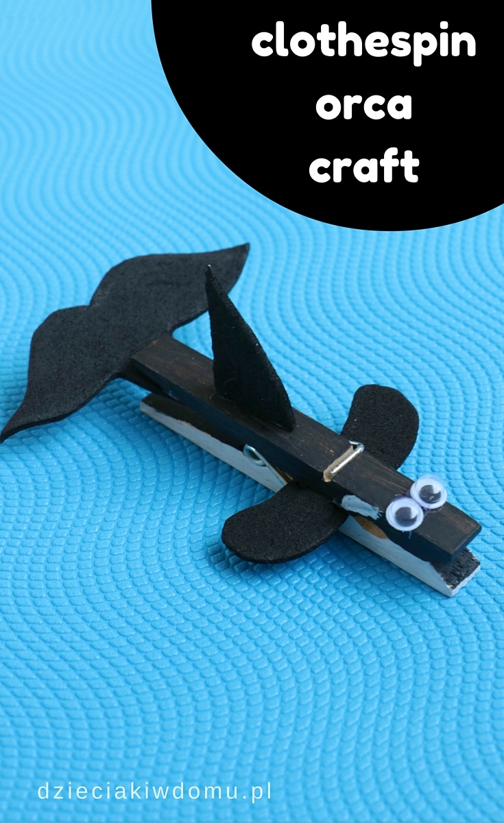 clothespin orca craft for kids