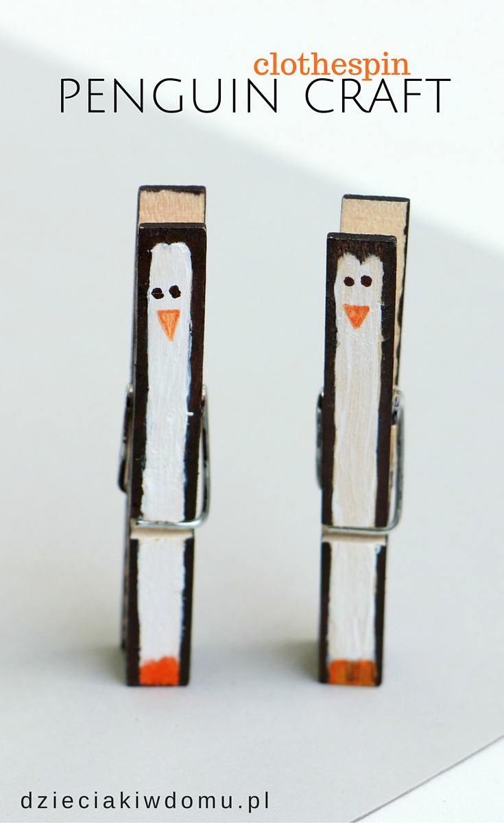 clothespin penguin craft for kids