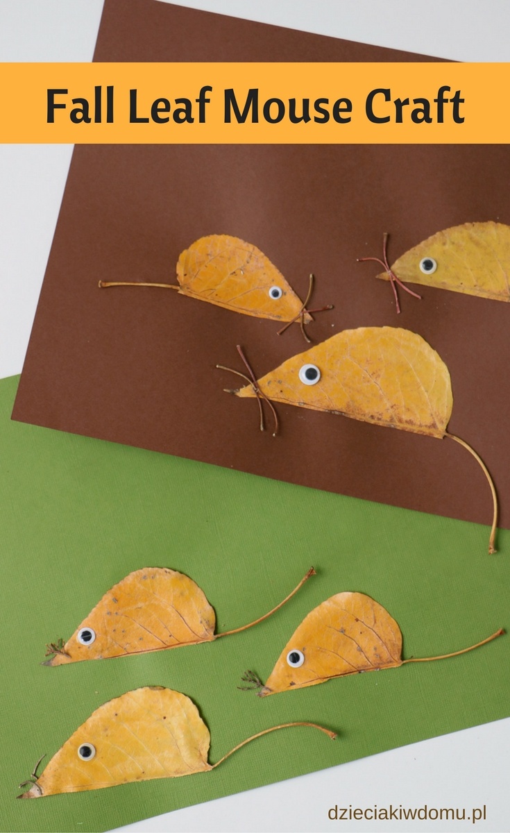 fall leaf mouse craft for kids