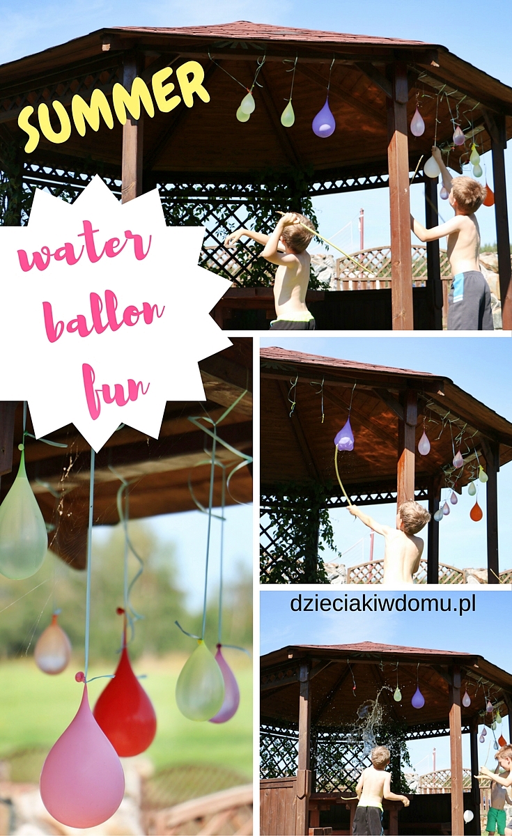 balony na wodę - zabawa dla dzieci na lato
